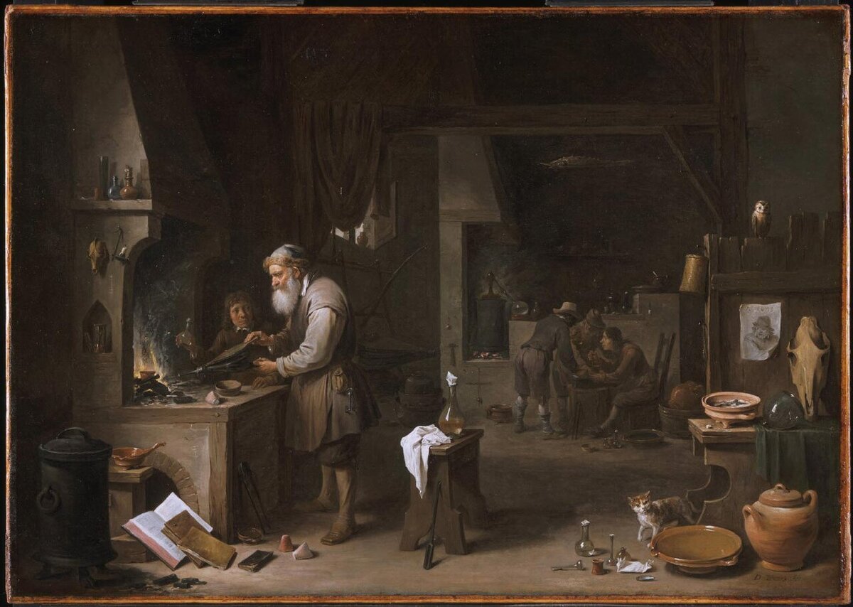 A man alone in a dark laboratory, bathed in the glow of a discovery. The light is the product. The question is what it cost.