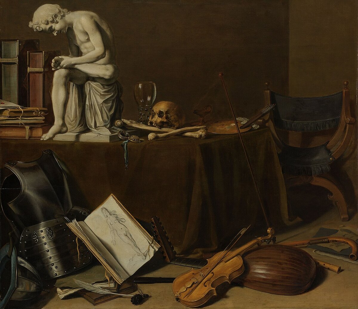 painting vanitas two tier