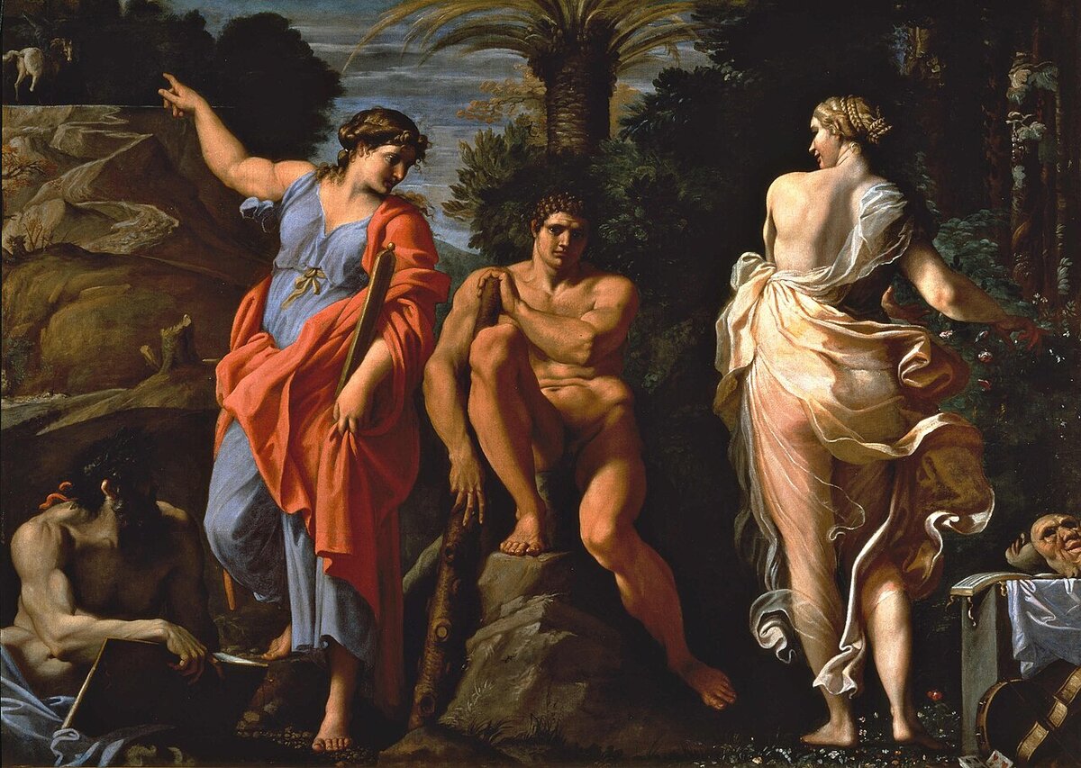 painting choice of hercules
